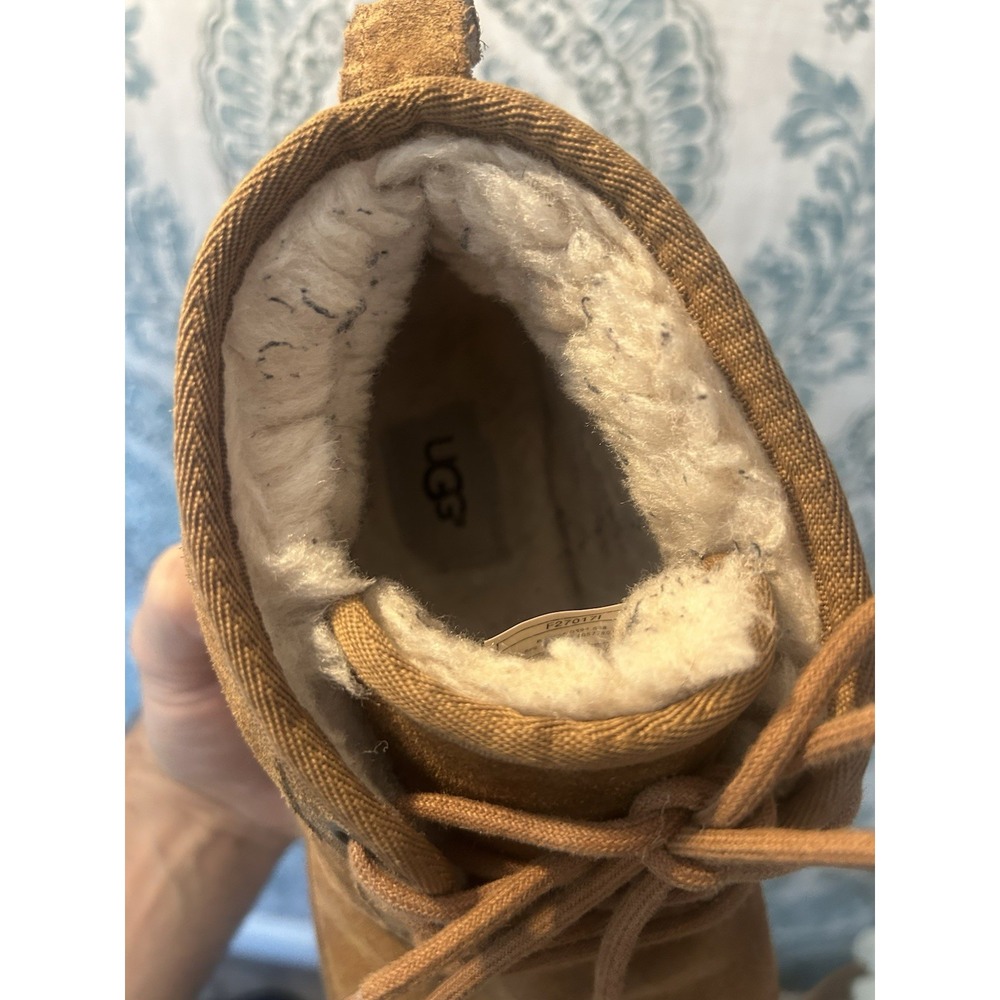 UGG Neumel Chukka Suede Lace Up Ankle Boots, Women's Size 10, Chestnut - Picture 6 of 9